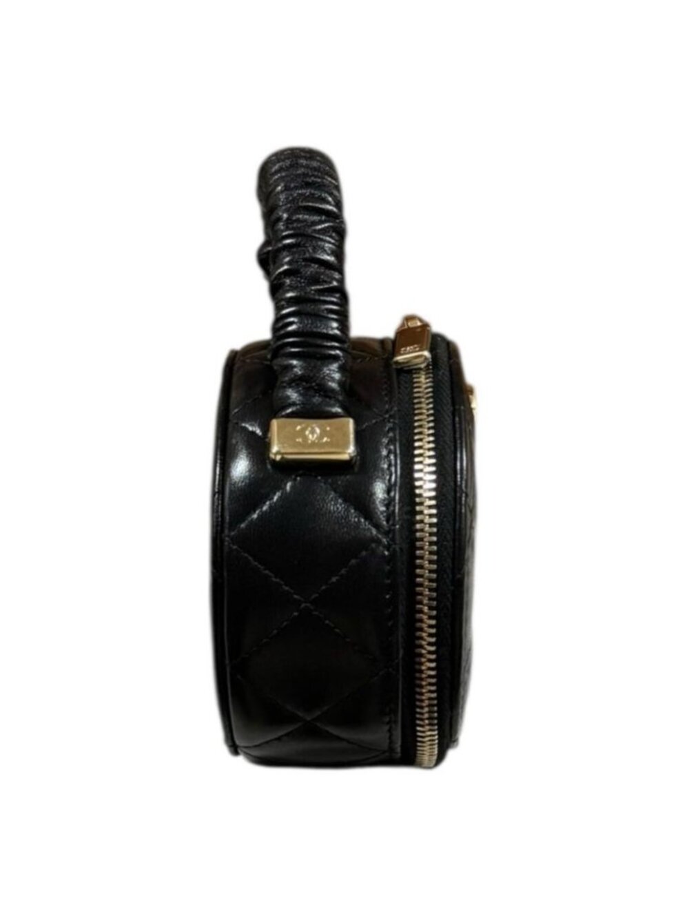 ★SOLD★ Chanel Vanity Bag Quilted Handbag Leather Black - Picture 4 of 10